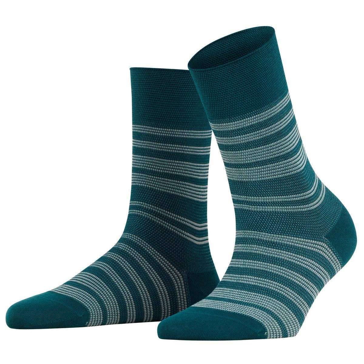 Falke Sensitive Sunset Stripe Socks - Petrol Blue