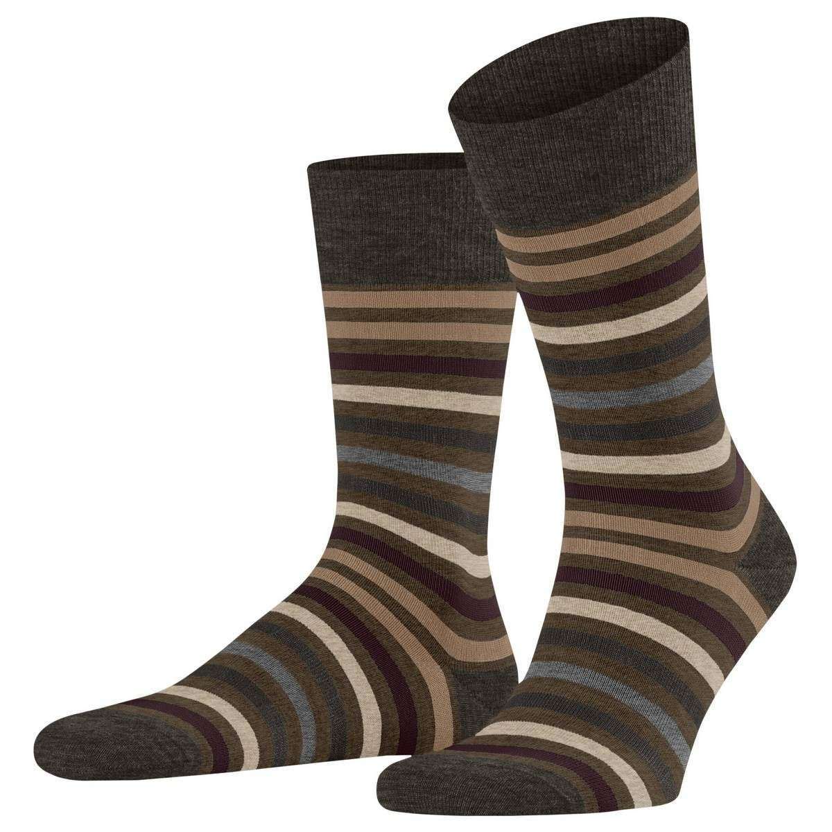 Falke Tinted Stripe Socks - Beech Green