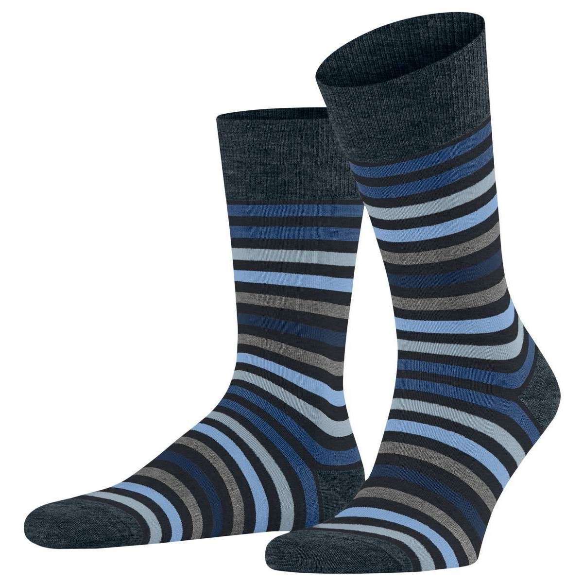 Falke Tinted Stripe Socks - Dark Navy