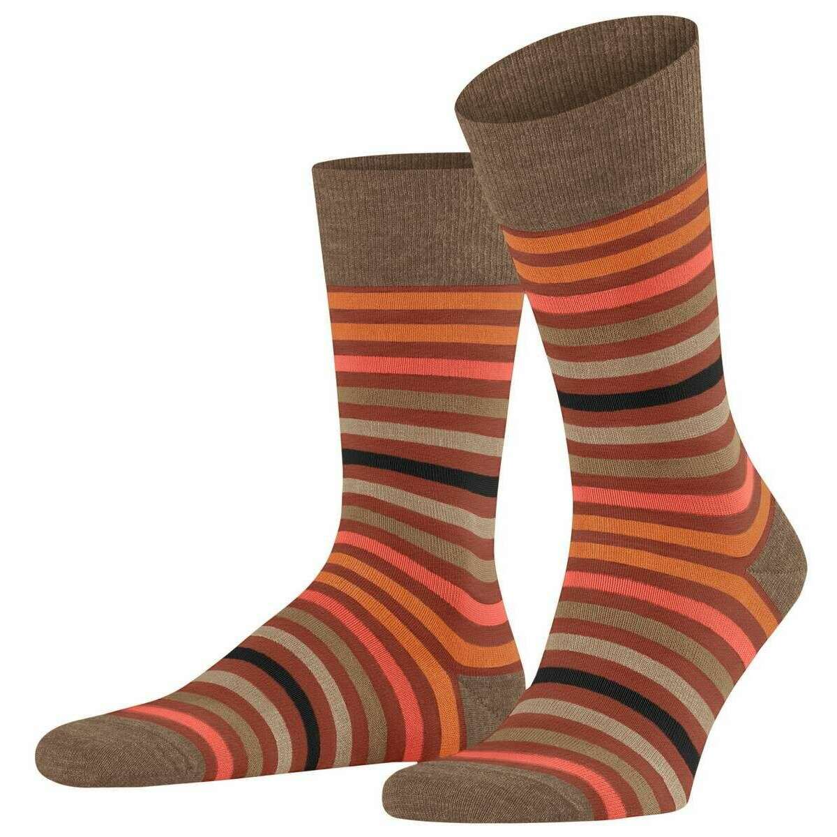 Falke Tinted Stripe Socks - Port Royale Red