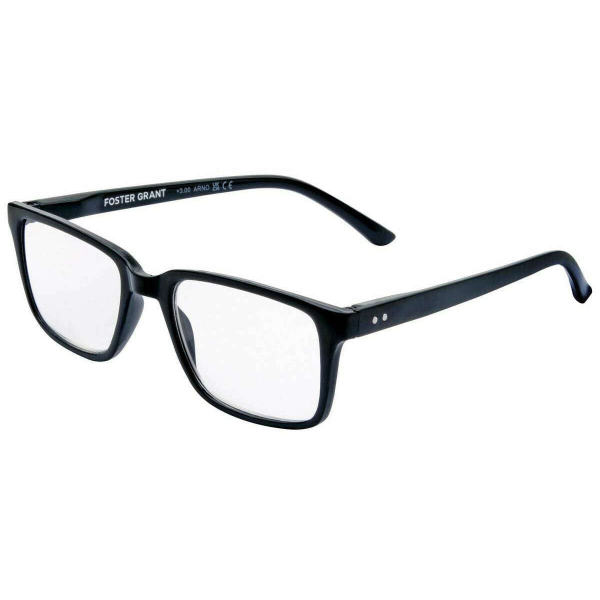 Foster Grant Arno Reading Glasses - Shiny Black