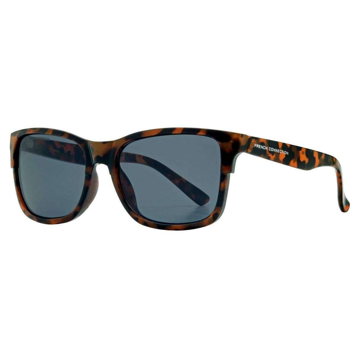 French Connection Rectangle Classic Sunglasses - Classic Tortoise Shell/Smoke Grey