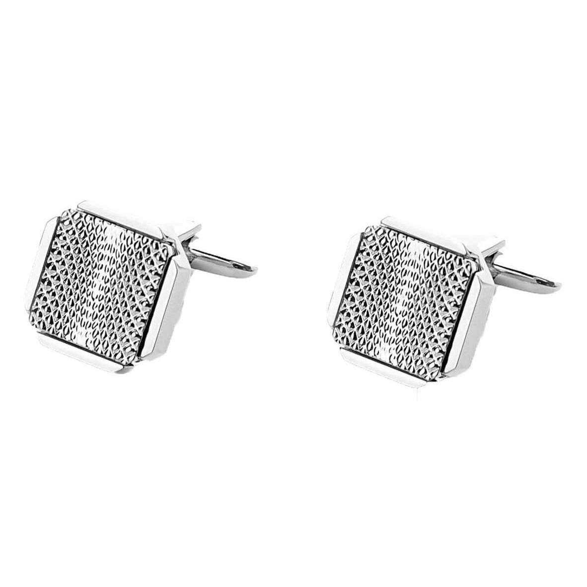 Harvey Makin Octagonal Rhodium Cufflinks - Silver