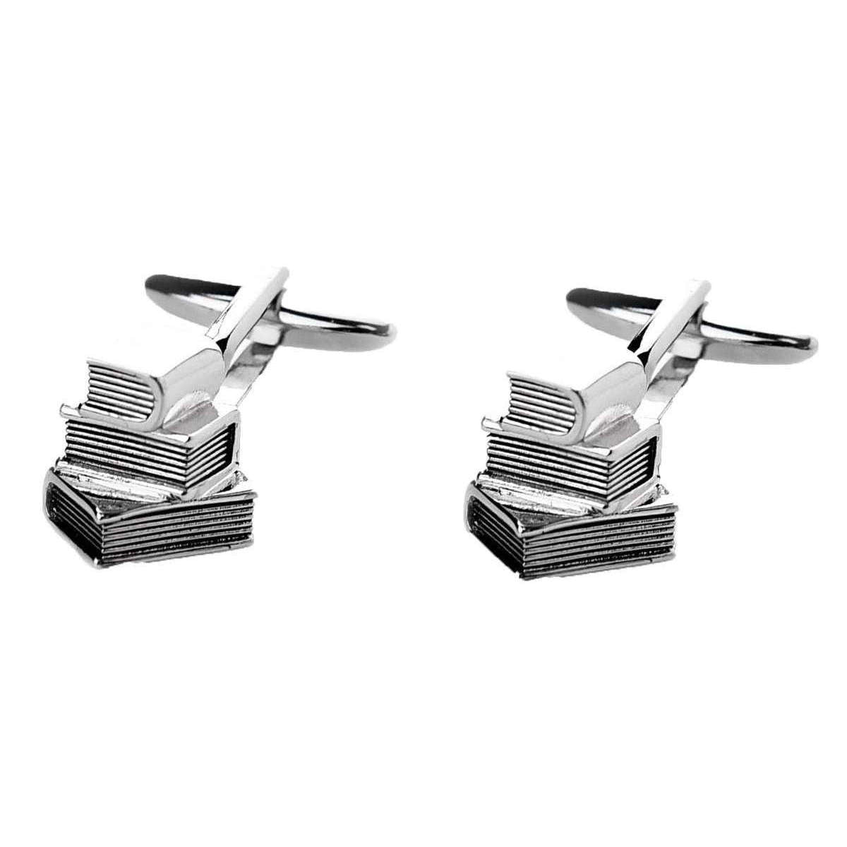 Harvey Makin Stack of Books Cufflinks - Silver