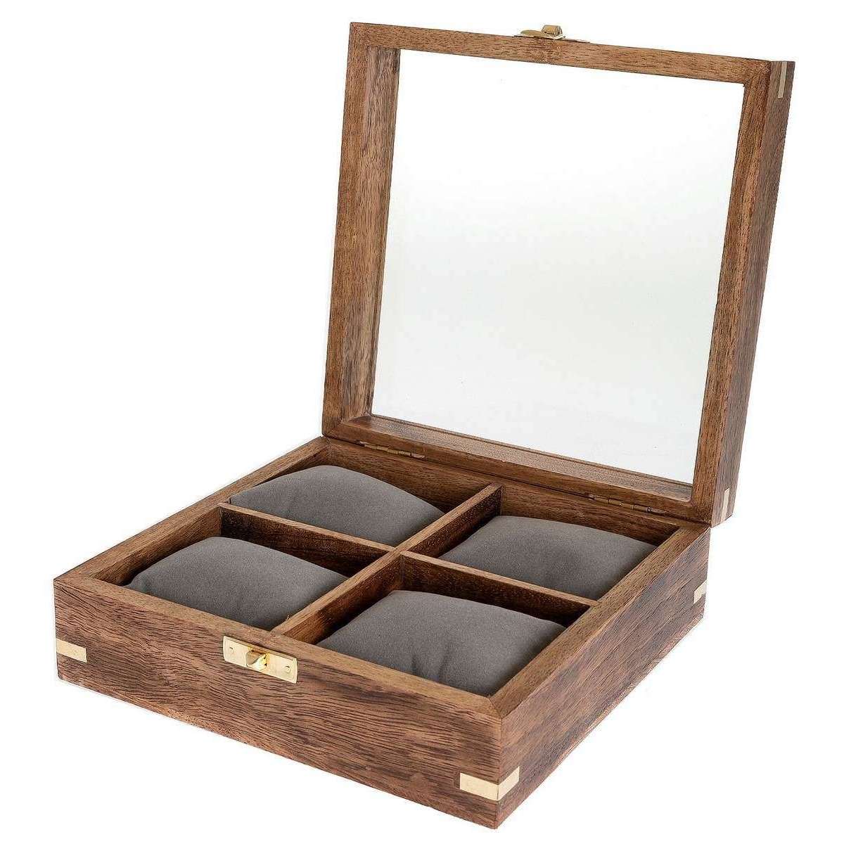 Harvey Makin Wooden Watch Box - Brown