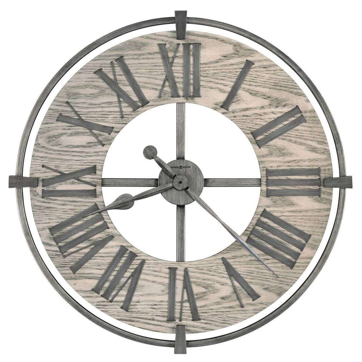 Howard Miller Eli Wall Clock - Aged Silver