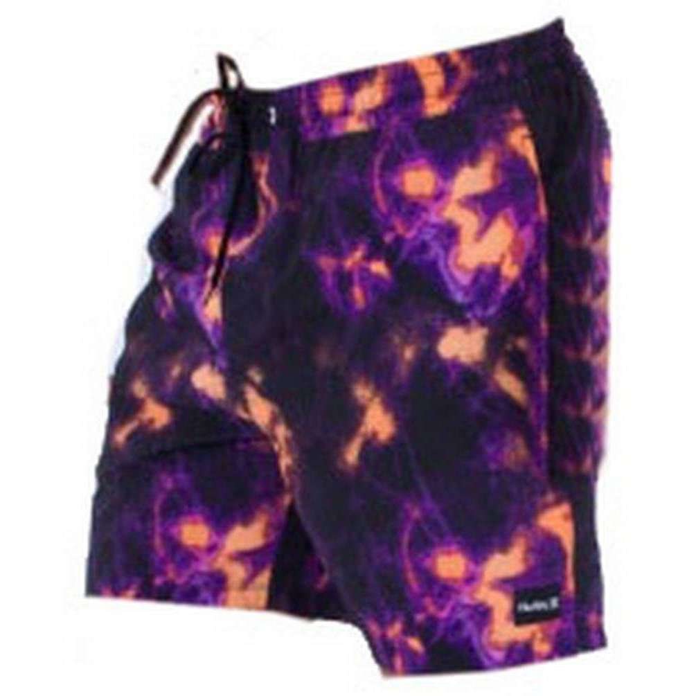 Hurley Cannonball Volley 17inch Board Shorts - Black/Purple/Orange