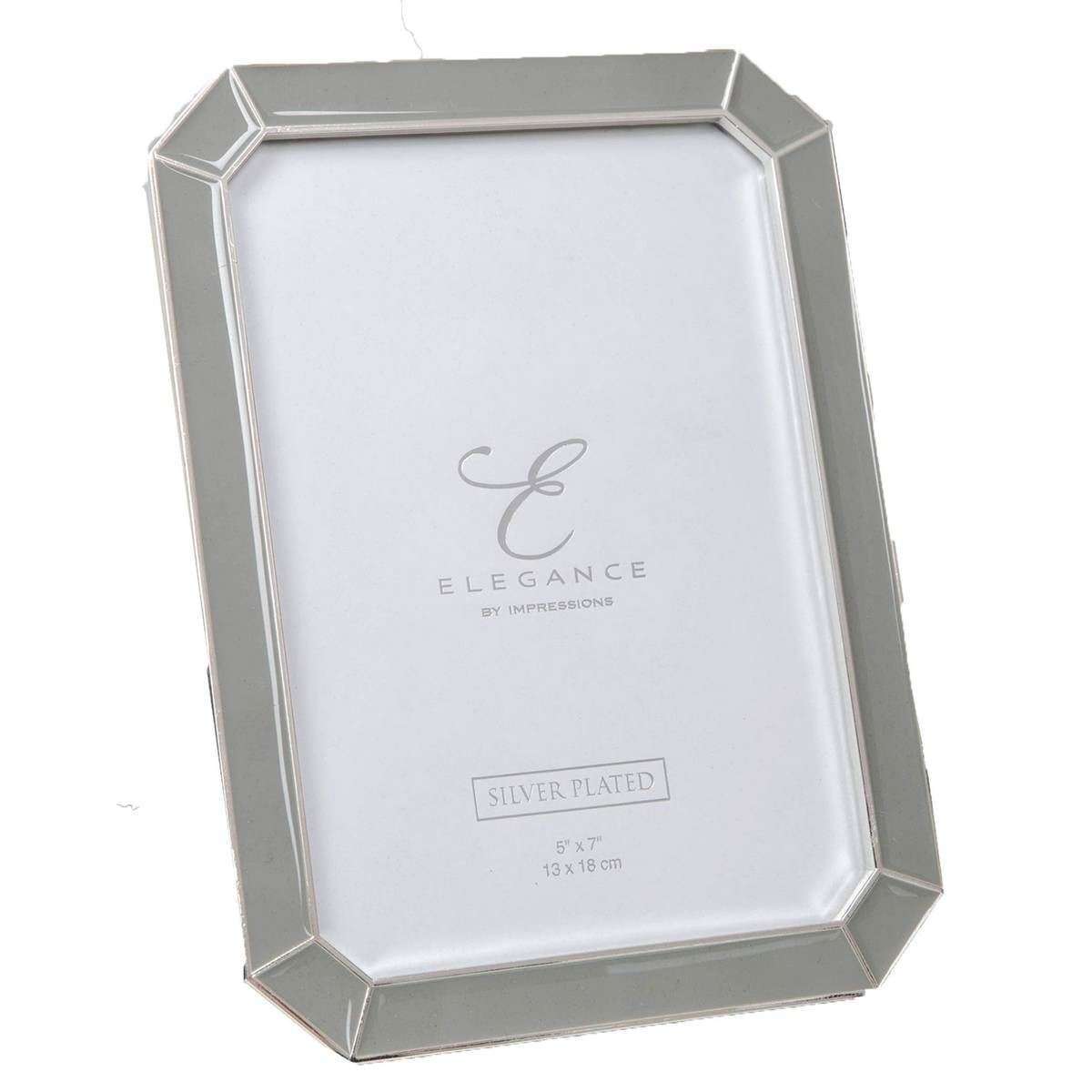 Juliana Elegance Silver Plated Chamfer Edge Photo Frame 5 x 7 - Silver