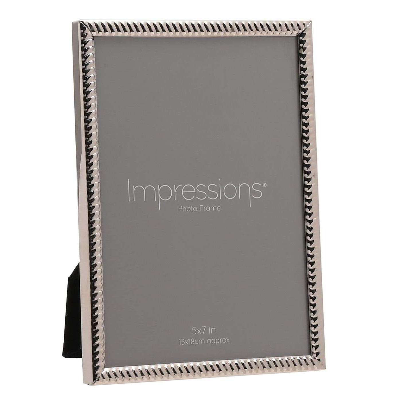 Juliana Impressions Silver Plated Twist Photo Frame 5 x 7 - Silver