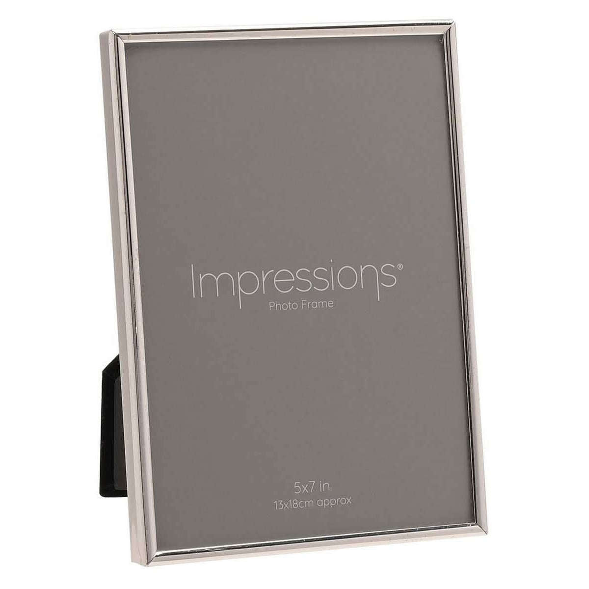 Juliana Silver Plated Oblong Thin Photo Frame 5 x 7 - Silver