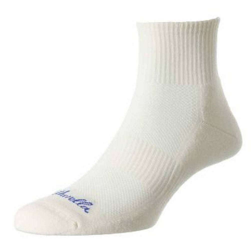 Pantherella Step Organic Cotton Sneaker Socks - Cream