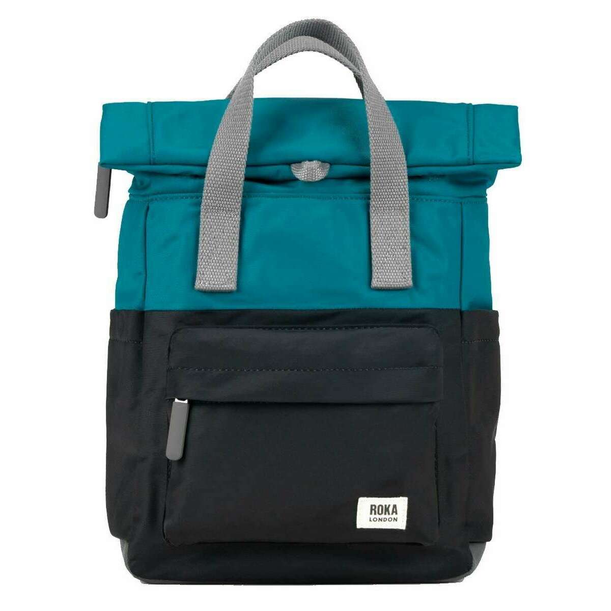 Roka Canfield B Small Creative Waste Two Tone Recycled Nylon Backpack - Marine Blue/Black