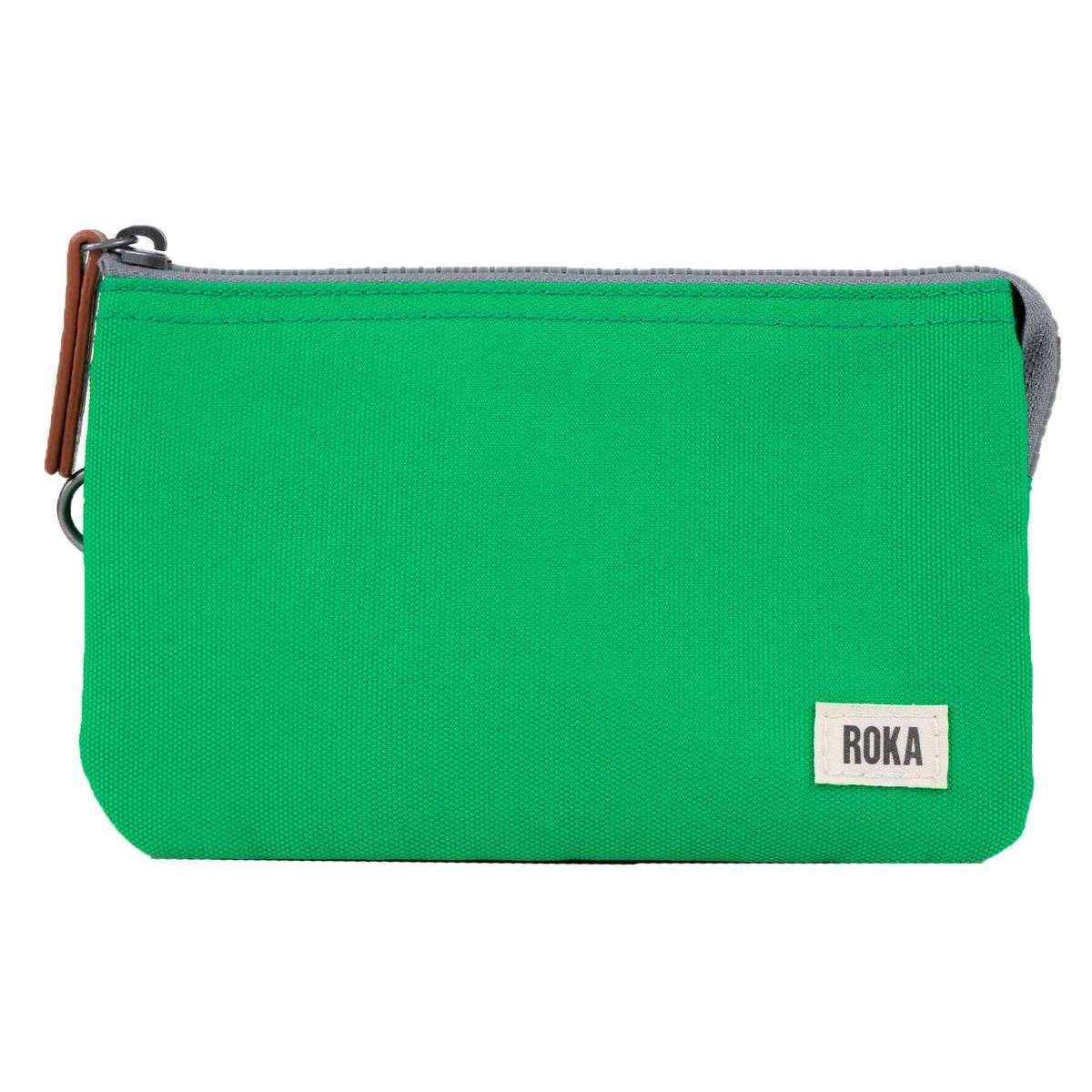Roka Carnaby Medium Sustainable Canvas Wallet - Green Apple