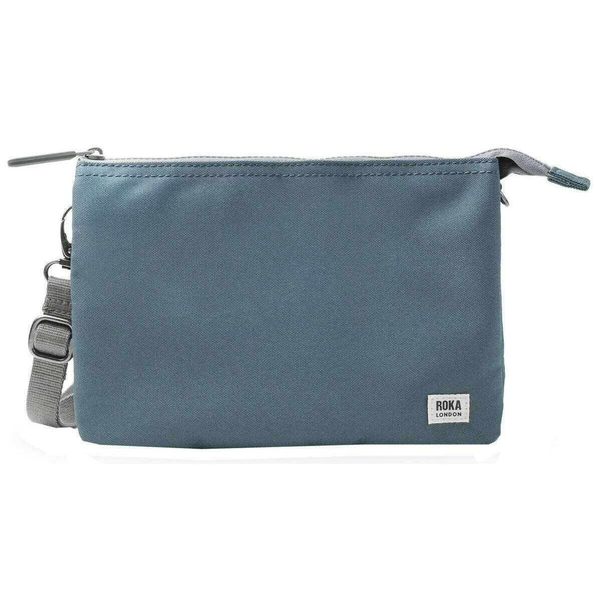 Roka Carnaby XL Recycled Canvas Crossbody Bag - Airforce Blue