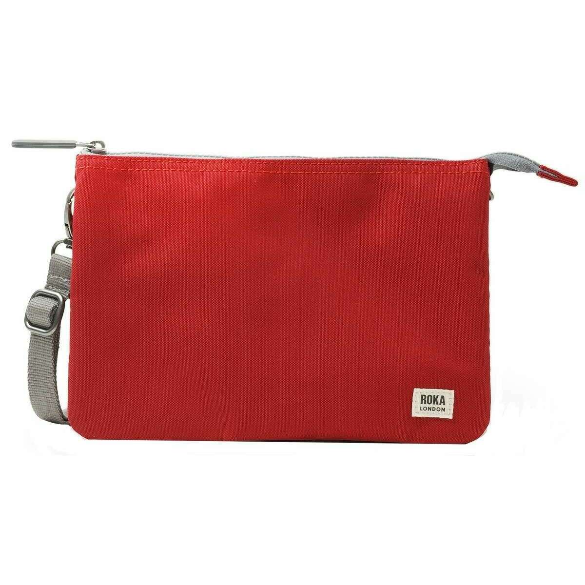Roka Carnaby XL Recycled Canvas Crossbody Bag - Mars Red