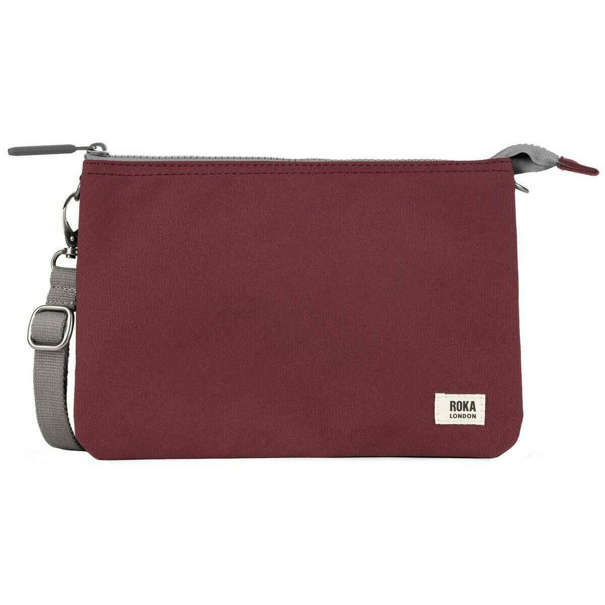 Roka Carnaby XL Recycled Canvas Crossbody Bag - Zinfandel Red