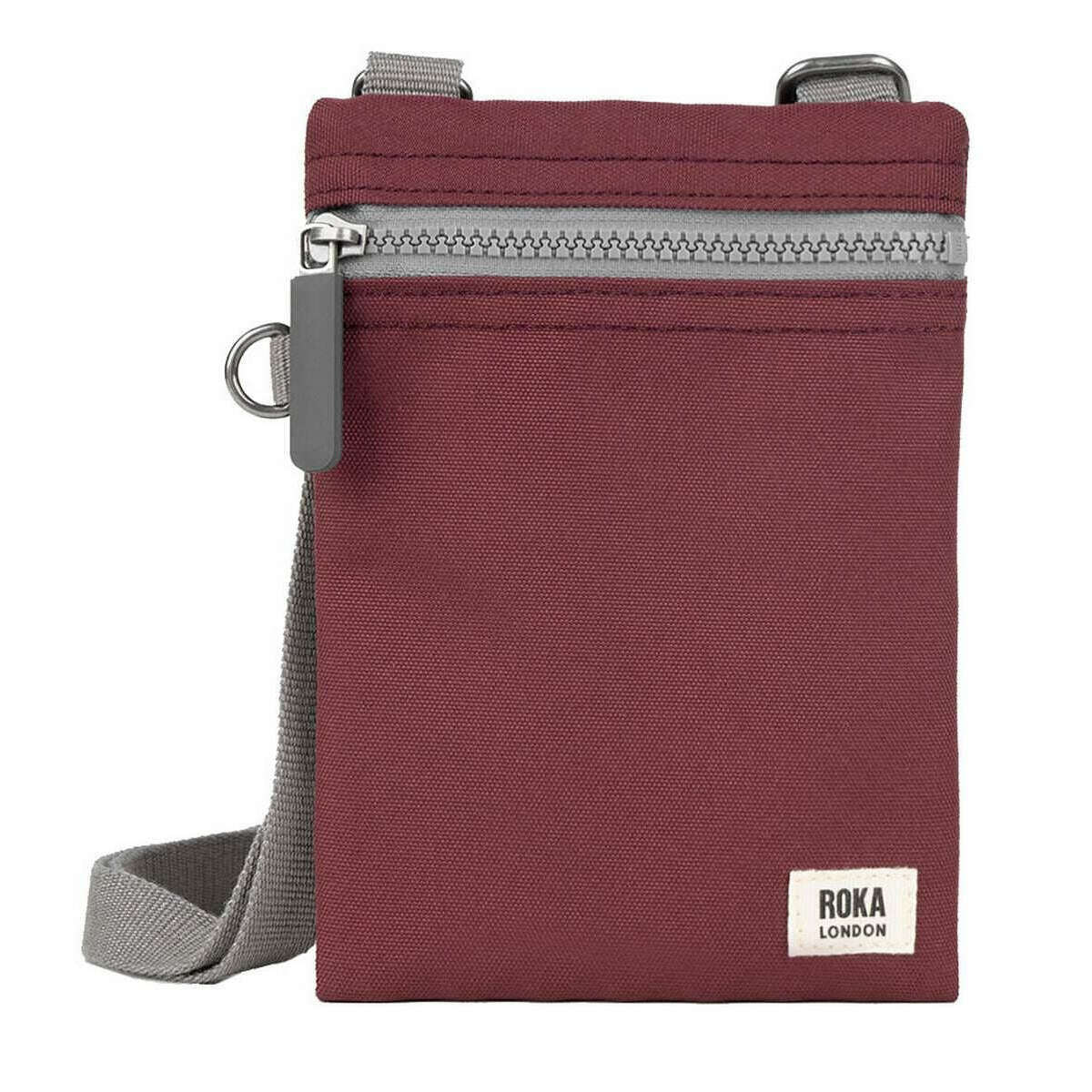 Roka Chelsea Sustainable Canvas Pocket Sling Bag - Zinfendel Red