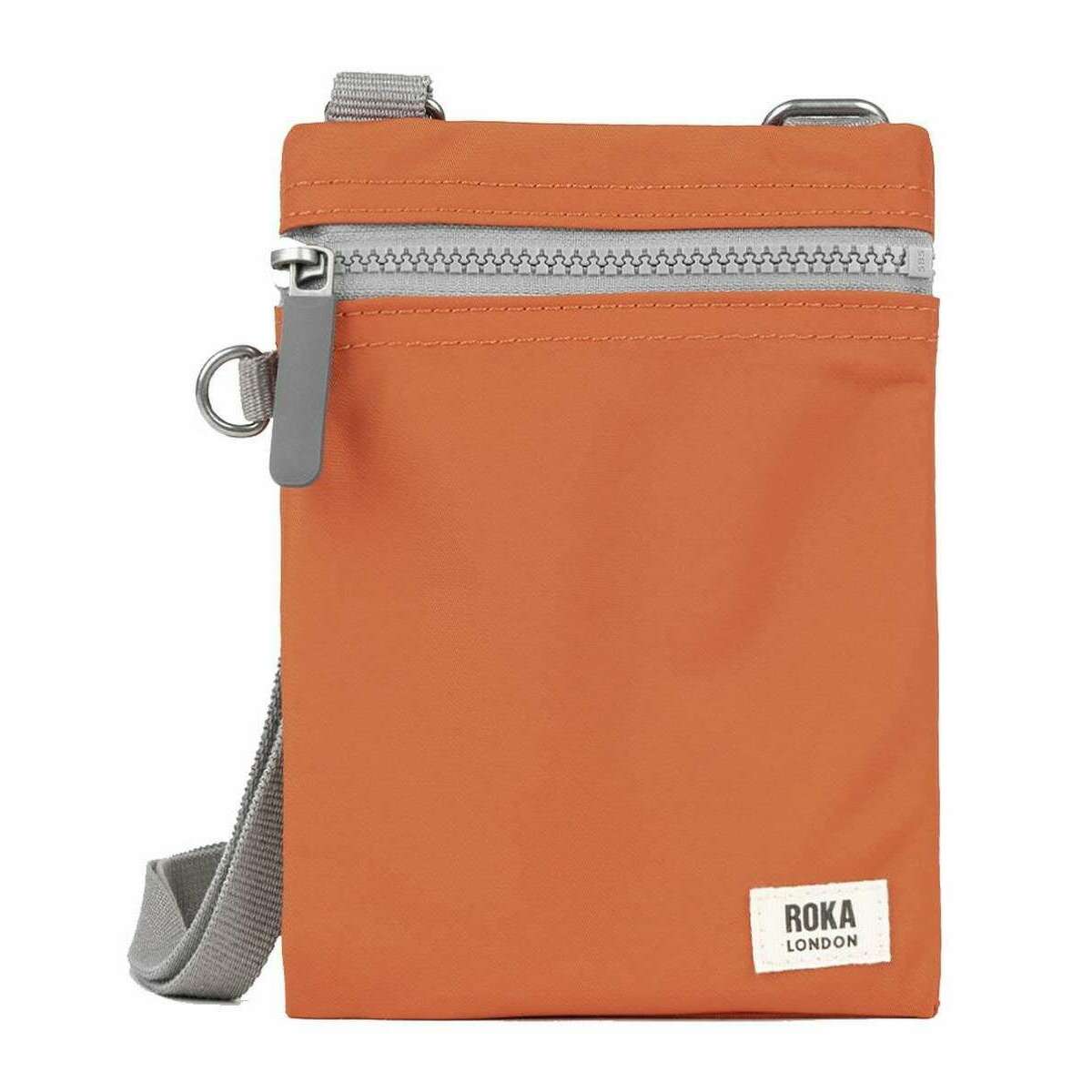 Roka Chelsea Sustainable Nylon Pocket Sling Bag - Rooibos Orange