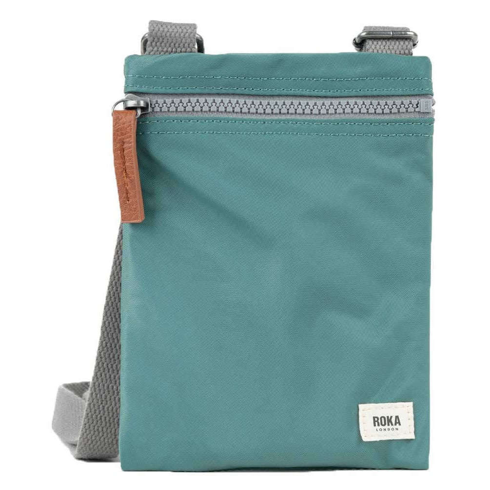 Roka Chelsea Sustainable Nylon Pocket Sling Bag - Sage Green