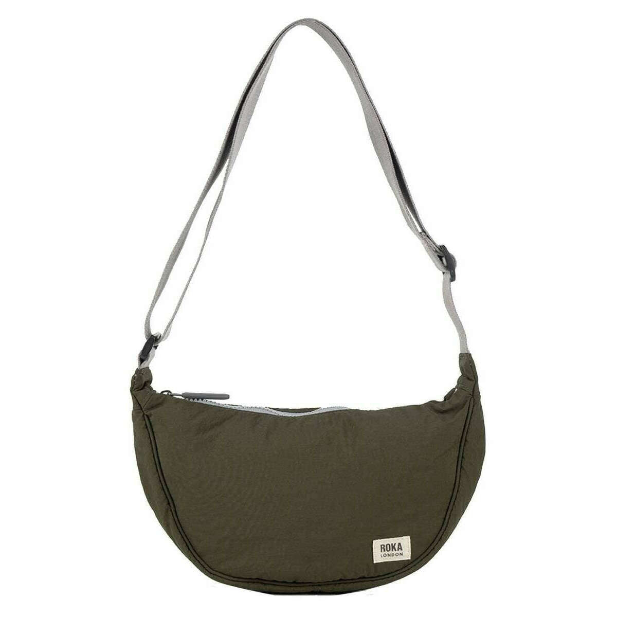 Roka Farringdon Recycled Taslon Slouchy Bag - Military Green