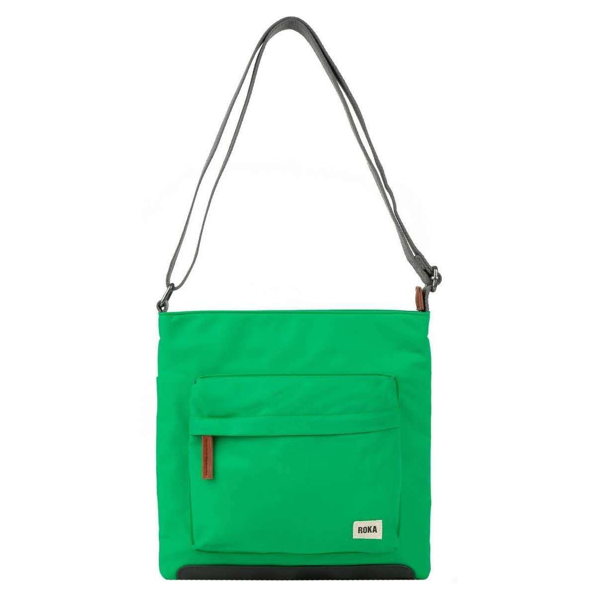 Roka Kennington B Medium Sustainable Nylon Cross Body Bag - Green Apple
