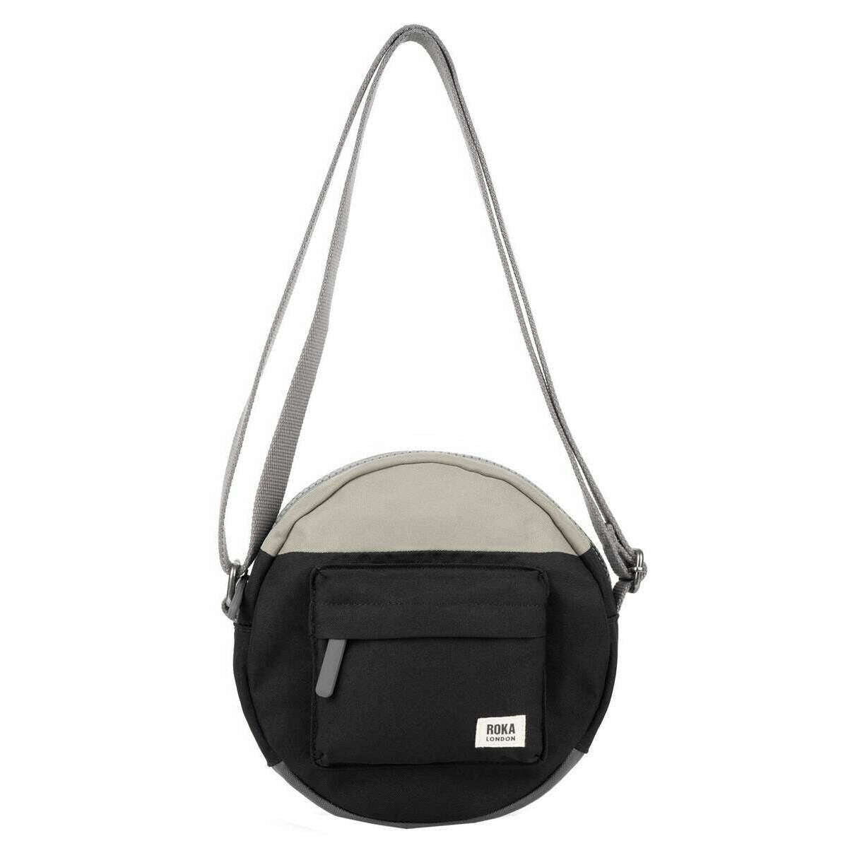 Roka Paddington B Creative Waste Two Tone Recycled Canvas Crossbody Bag - Ash Black/Coriander Grey