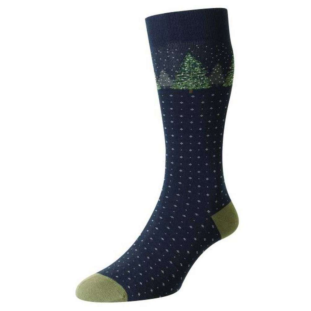 Scott Nichol Winterford Organic Cotton Winter Forest Socks - Navy