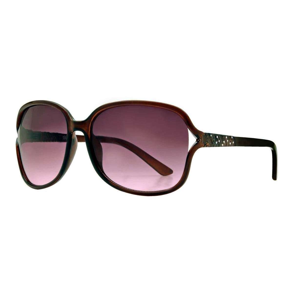 Suuna Glam Wrap Sunglasses - Dark Crystal Burgundy/Shiny Light Gold