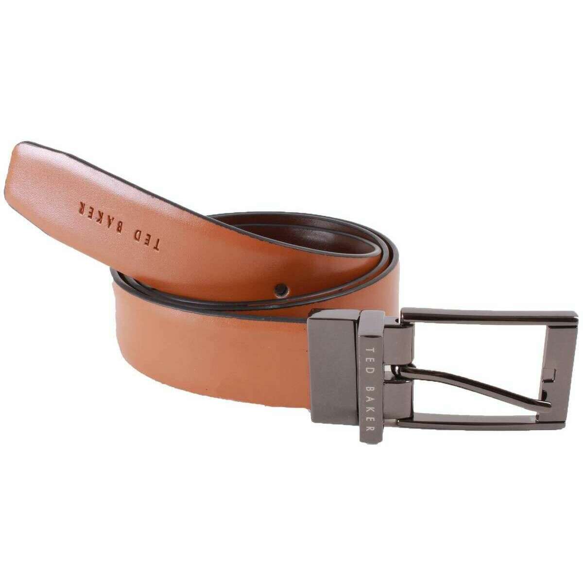 Ted Baker Crafts Reversible Belt - Chocolate Brown