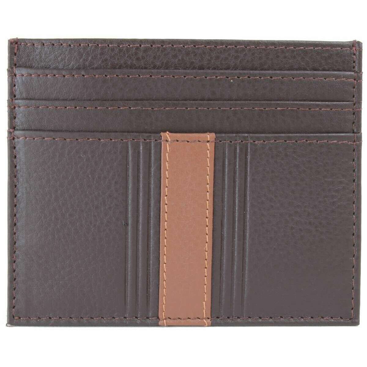 Ted Baker Evet Striped Card Holder - Chocolate Brown