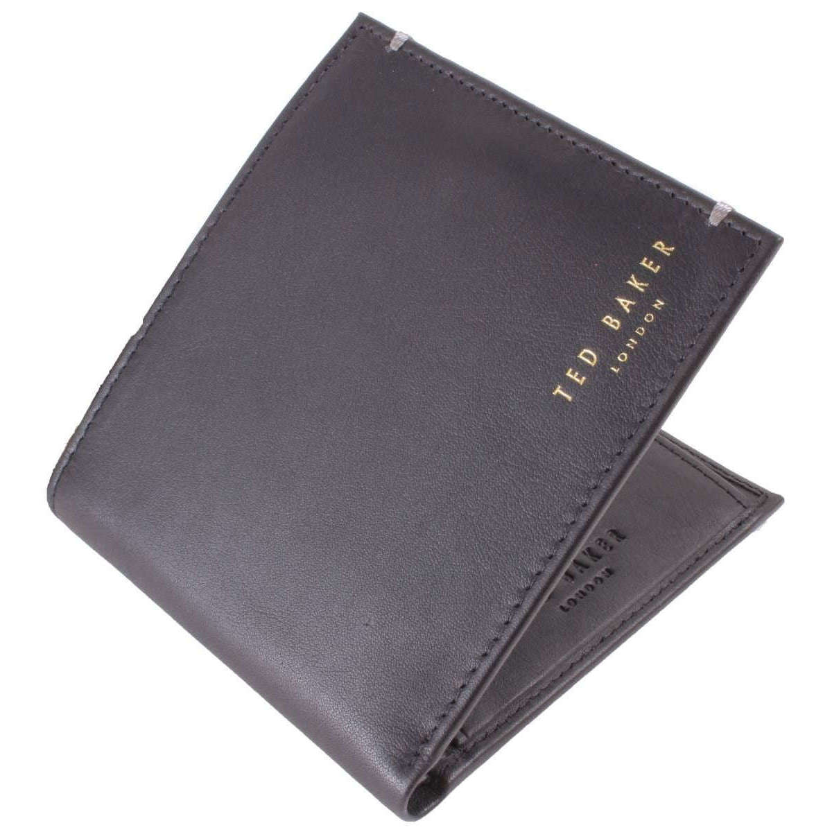 Ted Baker Harrvee Bifold and Coin Leather Wallet - Black