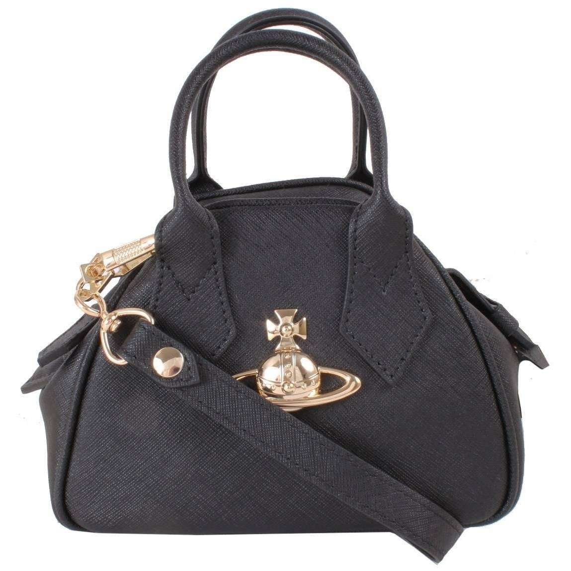 Vivienne Westwood Saffiano Mini Yasmine Bag - Black