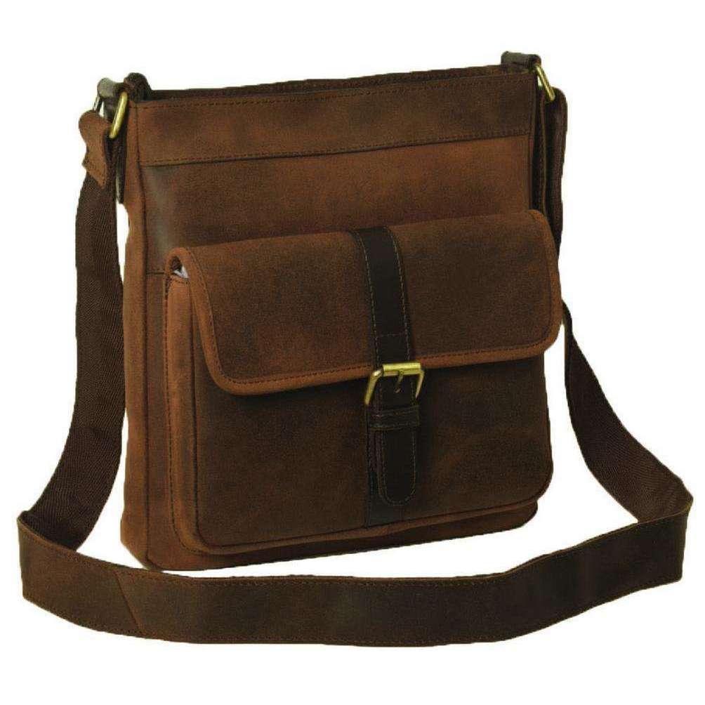 Ashwood Leather Doug Cross Body Bag - Tornado Brown