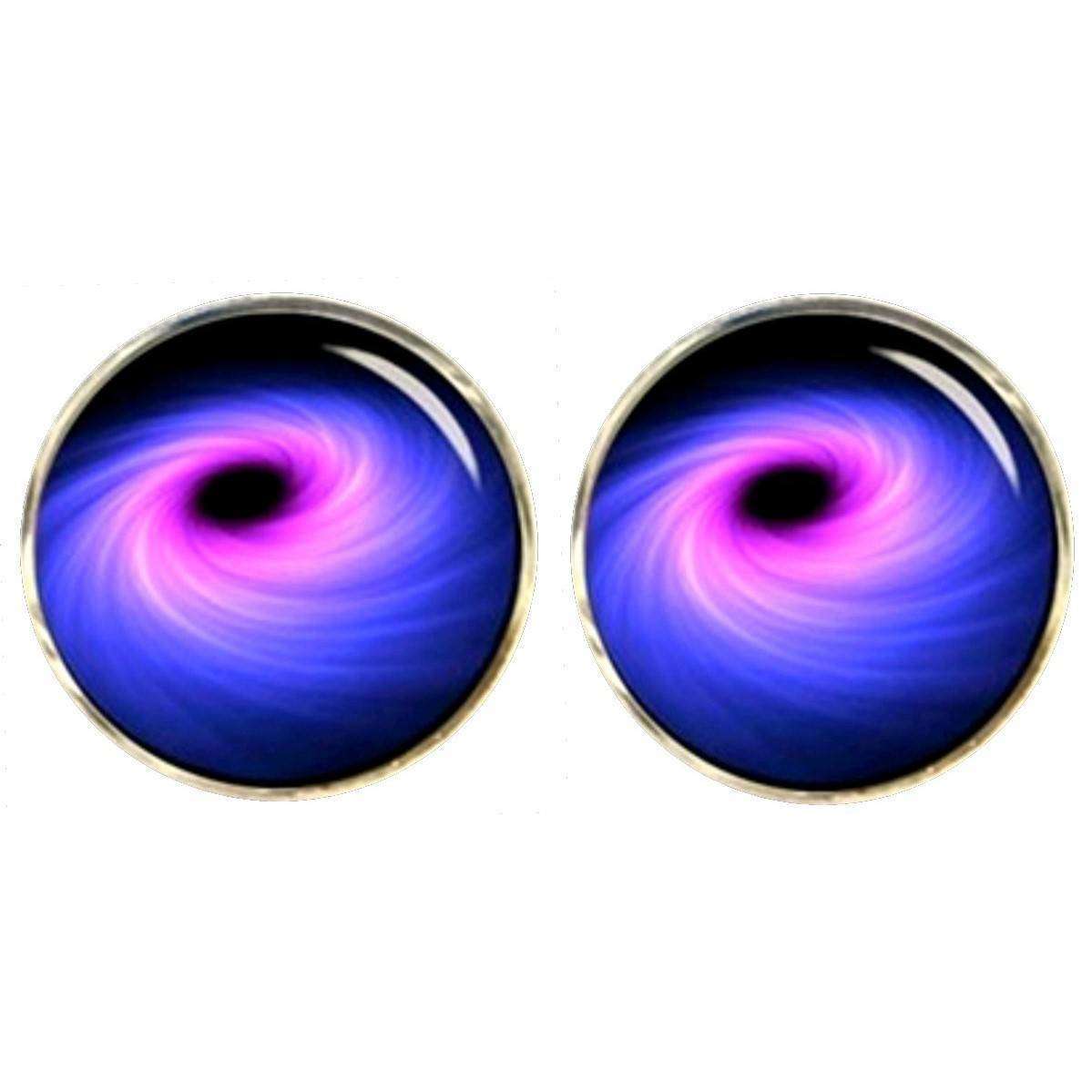 Bassin and Brown Black Hole Cufflinks - Navy/Blue/Purple