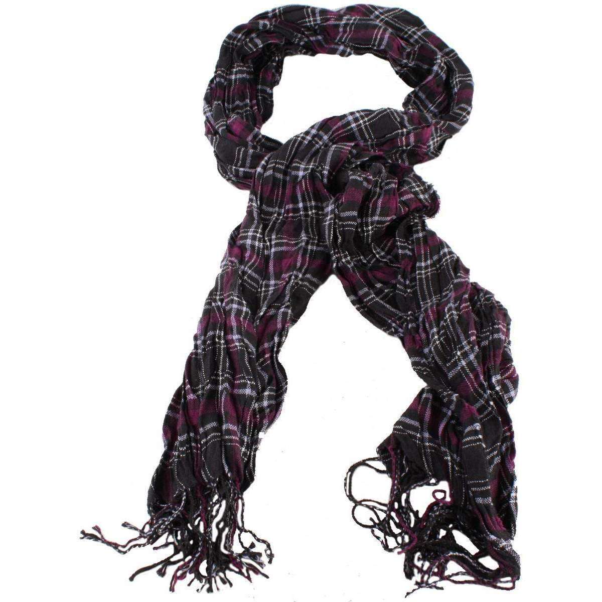 Bassin and Brown Grant Scrunched Scarf  - Black/Purple