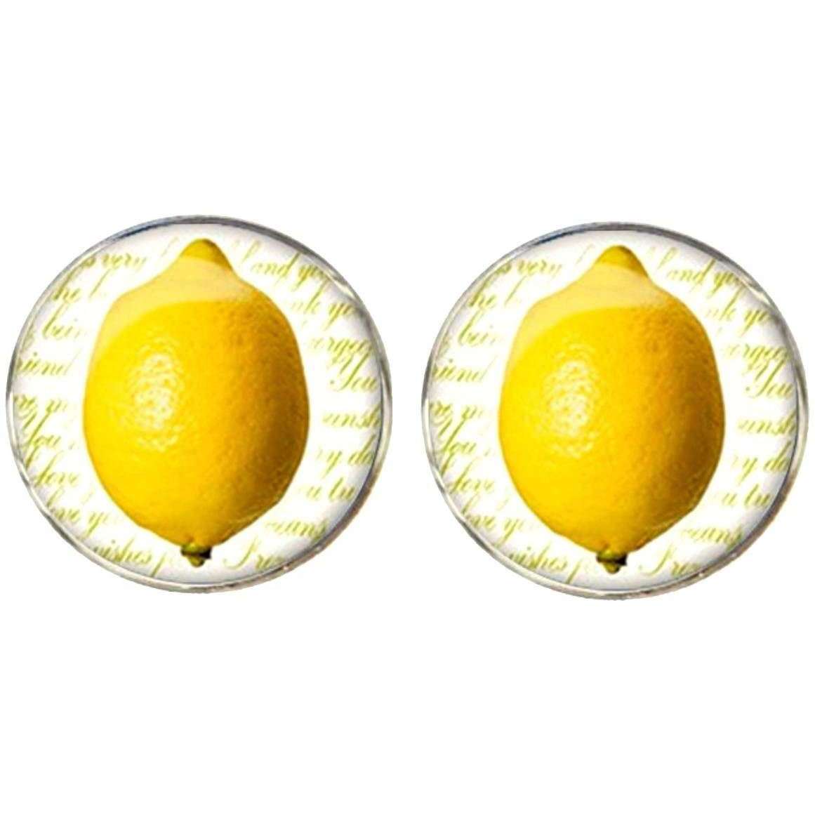 Bassin and Brown Lemon Cufflinks - Yellow/White
