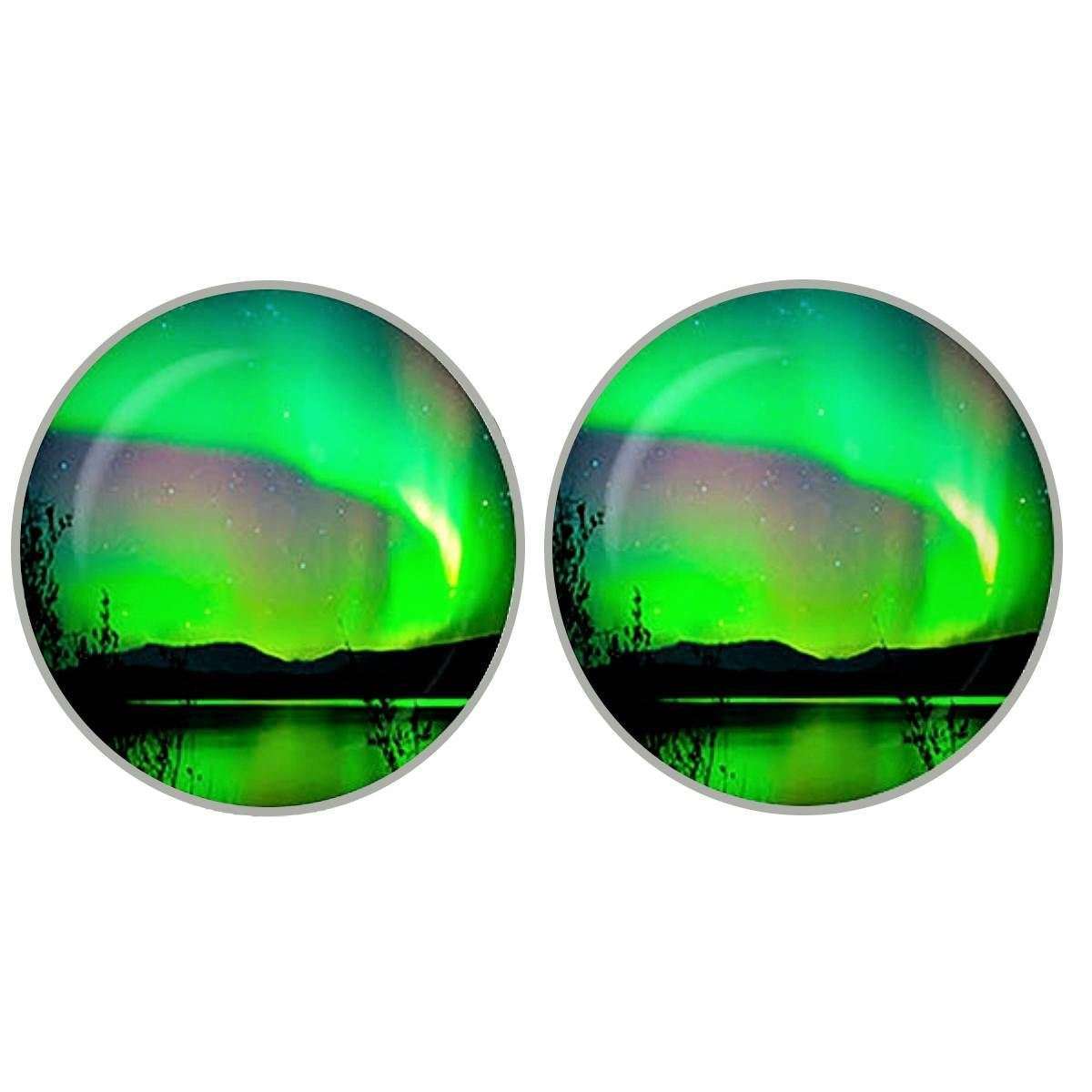 Bassin and Brown Northern Lights Vista Cufflinks - Green/Black