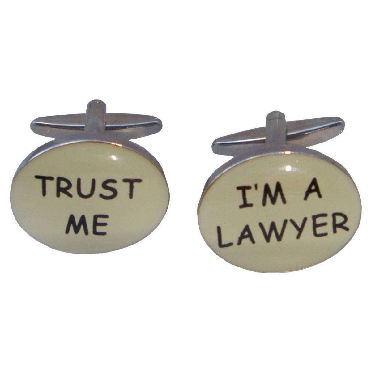 Bassin and Brown Trust Me Im A Lawyer Cufflinks - Silver