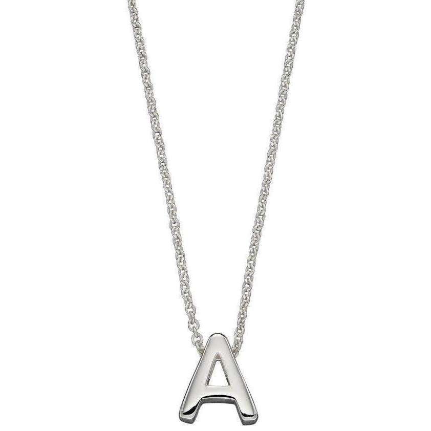 Beginnings A Initial Plain Necklace - Silver