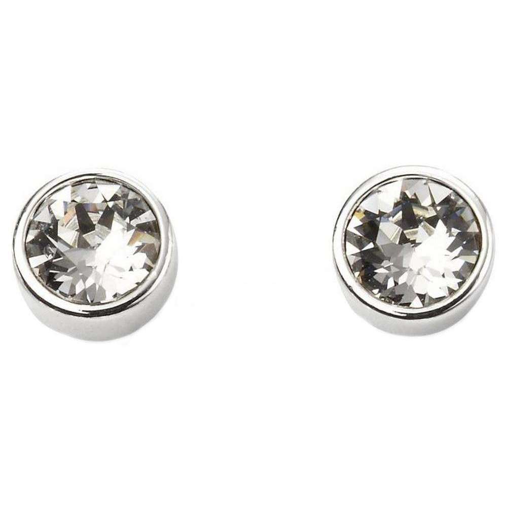 Beginnings April Swarovski Birthstone Earrings - Silver/Clear