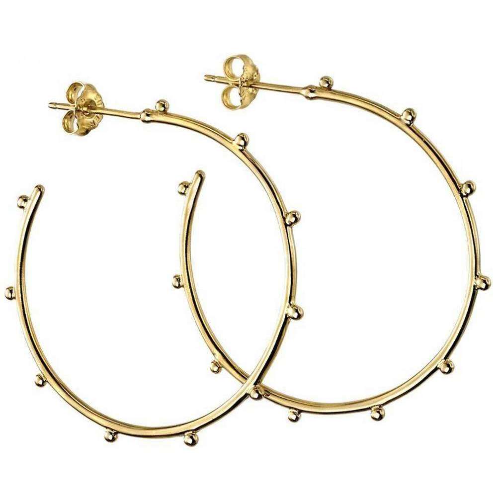 Beginnings Ball Large Hoop Earrings - Gold