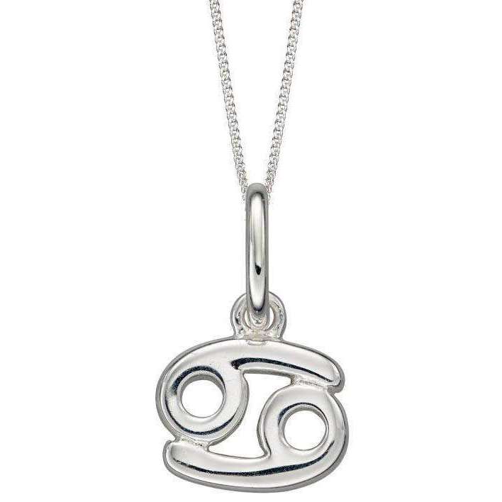 Beginnings Cancer Zodiac Necklace - Silver