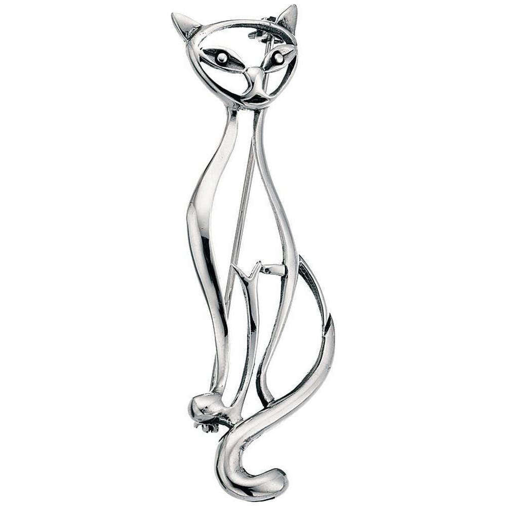 Beginnings Cat Sterling Silver Brooch