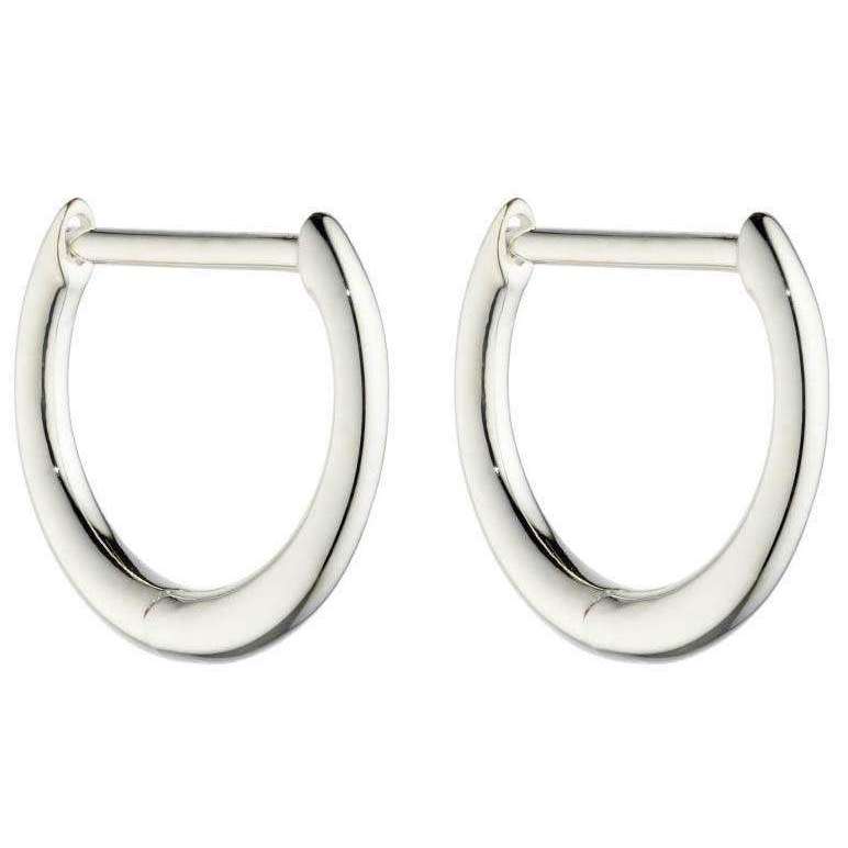 Beginnings Hinged Hoop Earrings - Silver