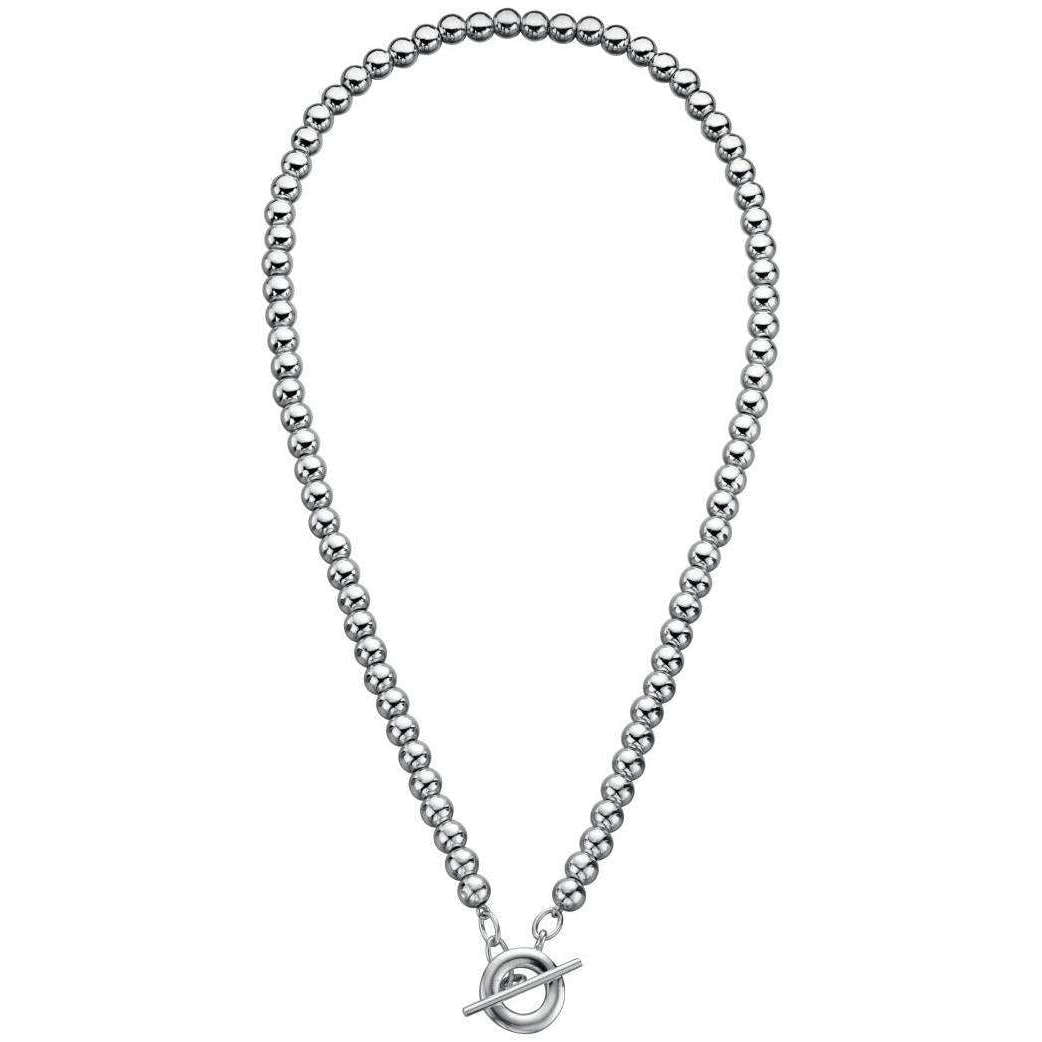 Beginnings Multi Bead T Bar Necklace - Silver