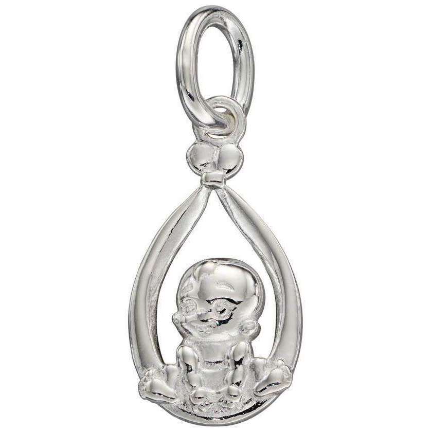 Beginnings New Baby Charm - Silver