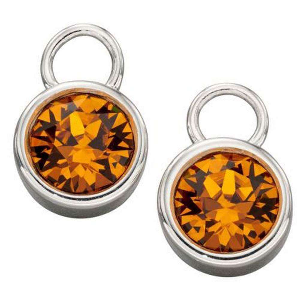 Beginnings November Birthstone Charm - Orange/Silver