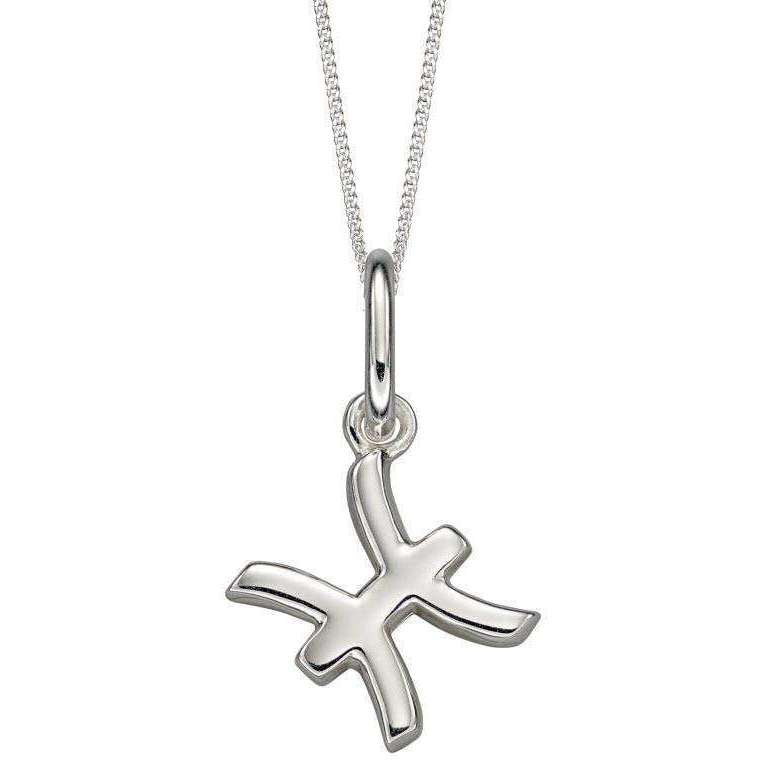 Beginnings Pisces Zodiac Necklace - Silver