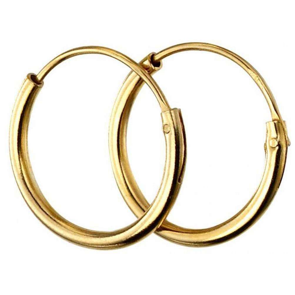 Beginnings Plain Medium Hoop Earrings - Gold