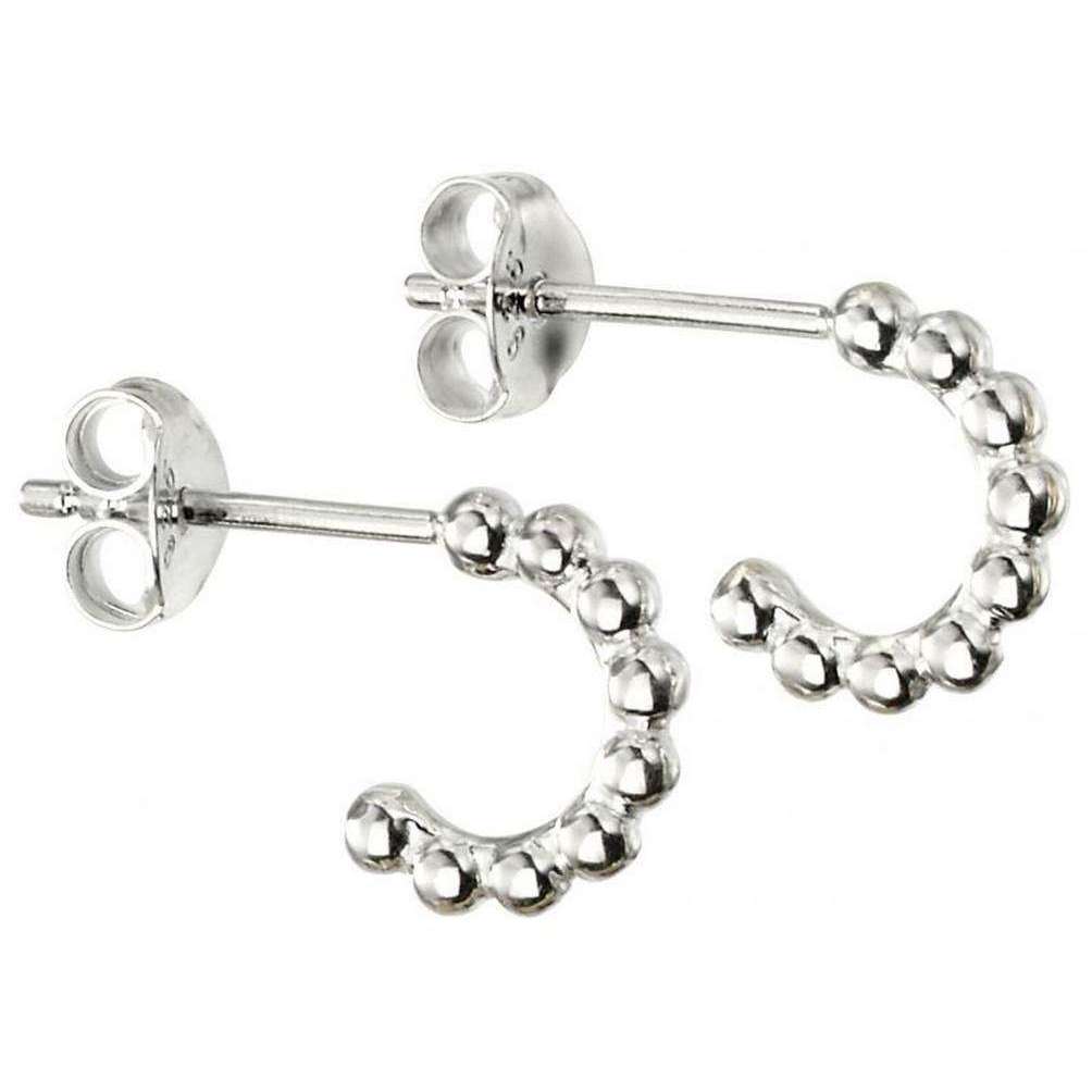 Beginnings Small Ball Hoop Earrings - Silver